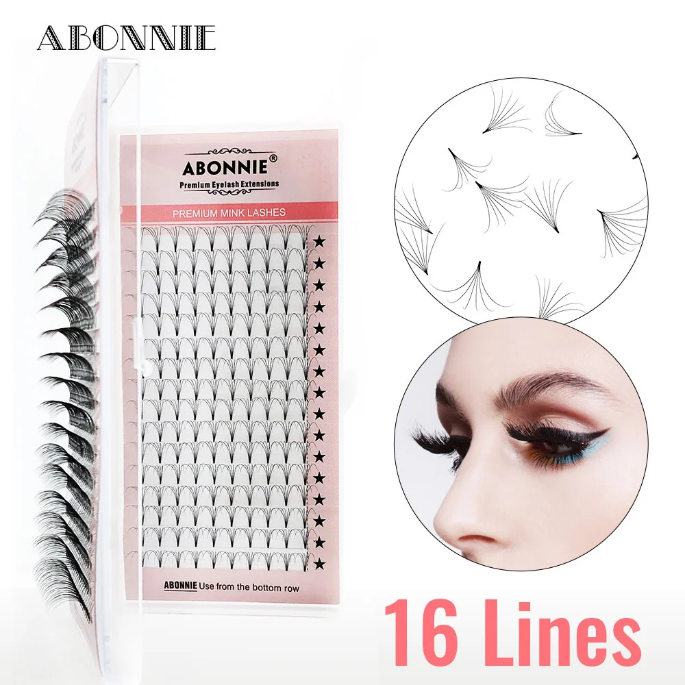 Накладные ресницы Abonnie 16 линий 3D 6D|Накладные ресницы| |