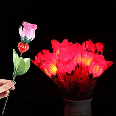 1 светящаяся Роза, креативная подсветка для влюбленных, искусственный цветок, детские романтические игрушки, подарок на день Святого Валентина, Рождество, день рождения