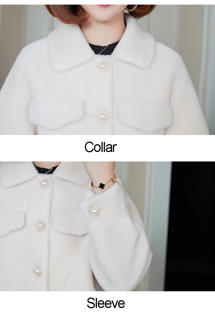 Куртка женская из натуральной овечьей шерсти, зимняя, размера плюс от AliExpress WW