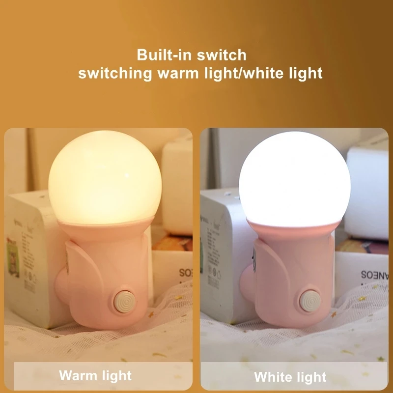 

Creative EU Plug LED Night Light ON/OF Baby Nursing Eye Sleep Light Bedroom Led Energy Saving For Home Decor and Emergency Lamp