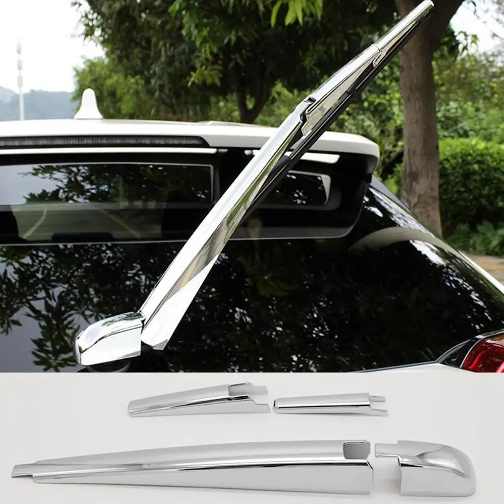 

ABS Chrome 4pcs Rear Trunk Window Wiper Arm Blade Cover Car Sticker For Toyota CHR C-HR 2017 2018 2019 Garnish Accessories
