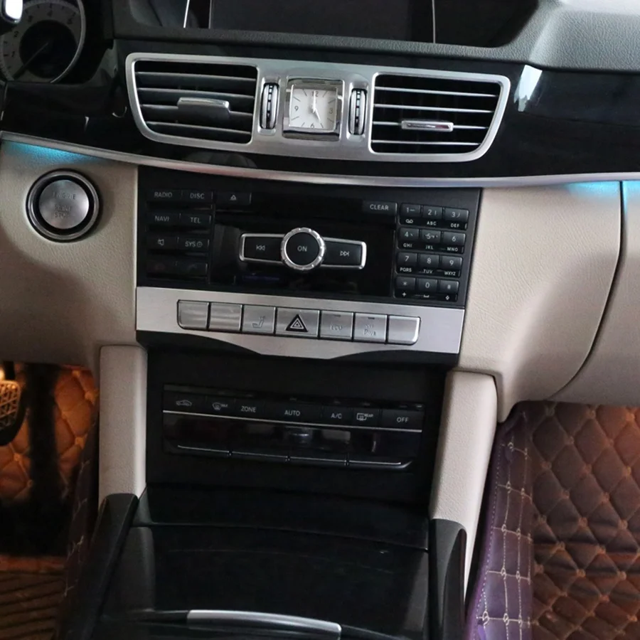 Отделка Рамы центральной кнопки автомобиля из алюминиевого сплава для Mercedes Benz E