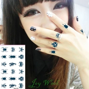 Водонепроницаемая временная татуировка стикер маленький жук Скорпион с пауком