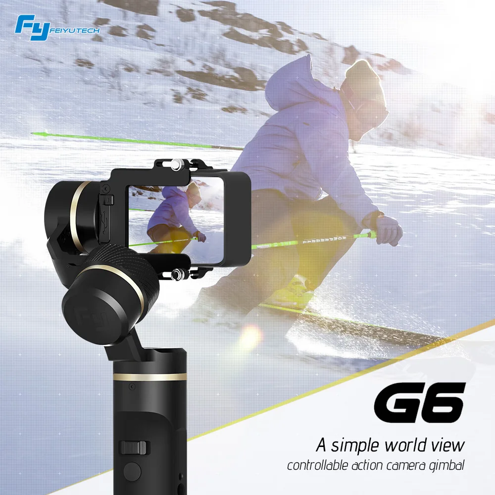 FeiyuTech G6 3-осевой Wi-Fi Bluetooth стабилизированный брызгозащищенное портативная экшн-Камера карданный стабилизатор для экшн-камеры GoPro Hero 6 5 4 RX0
