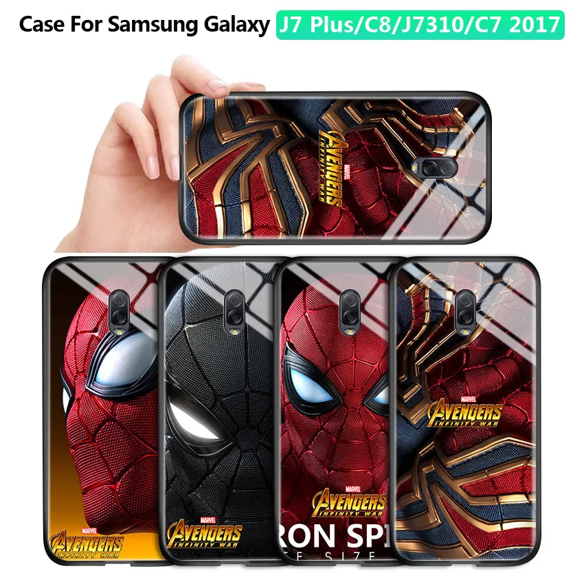 Marvel супергерой Человек-паук Мягкий край глянцевый чехол закаленное стекло