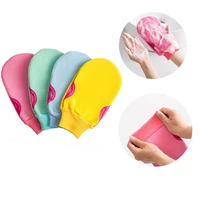 2 in 1 bath hair removal gloves shower bath gloves exfoliating strongly wash body accessories bathroom essential