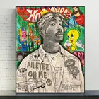 Художественный постер и принты в стиле хип-хоп, 2Pac