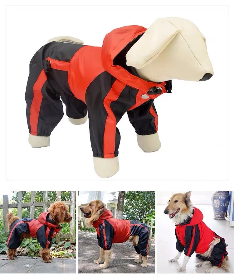 

Waterproof Dog Raincoat Jumpsuit For Small Medium Large Dogs Rain Coat Outdoor Pet Clothes Puppy Labrador Husky Pug Jacket
