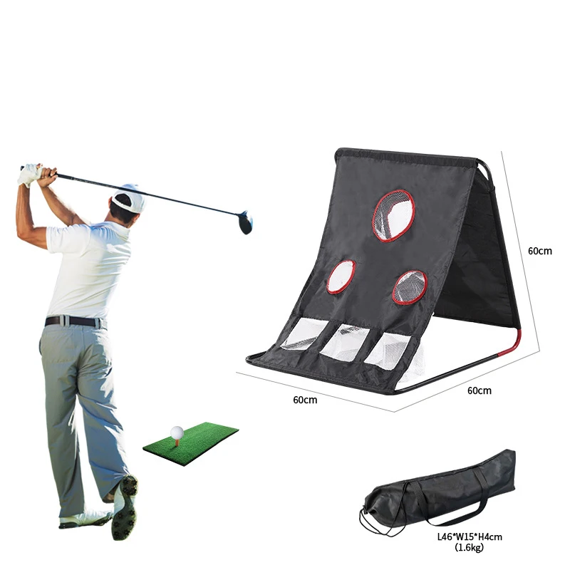 Fiyat Sıcak Satış Taşınabilir Golf Eğitim Corehole Oyun Golf Chipping Net Panoları Arka Doğruluk Salıncak Uygulama