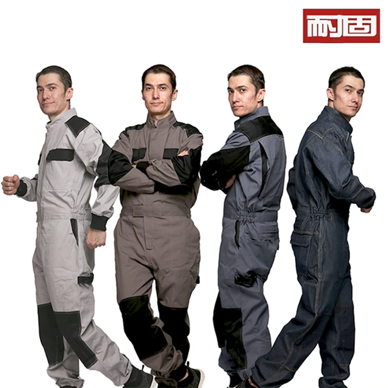 Work Wear Overalls for men Fashion Tooling Loose Cargo Overalls Long Sleeve Repairman Auto Repair Jumpsuits