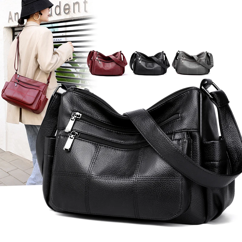 

Сумки и кошельки с несколькими карманами 2021 женские зимние модные сумки на плечо известная дизайнерская сумка через плечо из искусственной...