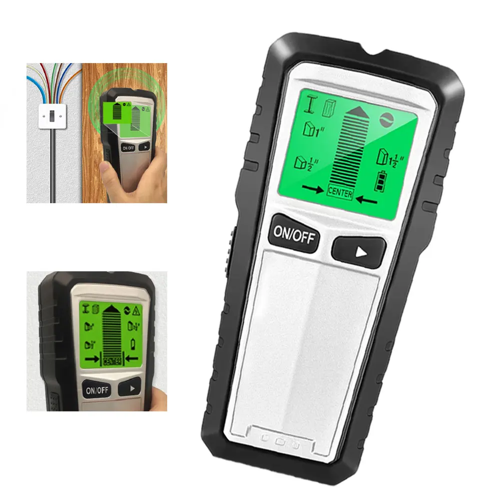 

3 in 1 TH430 Metal Gold Finder Wood Studs Detector Electric Box Finder Wall Detectors AC Voltage Live Wire Detect Wall Scanner