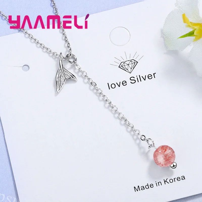 Женская цепочка из серебра 925 пробы с подвеской в виде хвоста | Украшения и