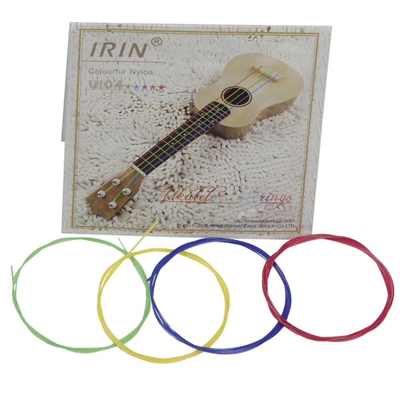 Nylon Rainbow Colorful Ukulele Strings Durable Replacement Part for Ukulele Guitar Musical Instrument Accessories 4/set