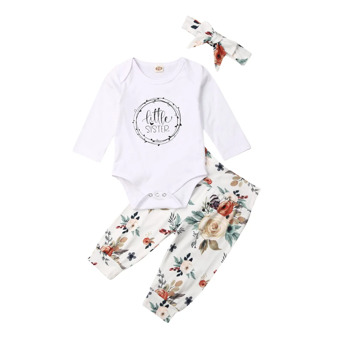 Костюм для новорожденных девочек от 0 до 18 месяцев комбинезон с длинными рукавами