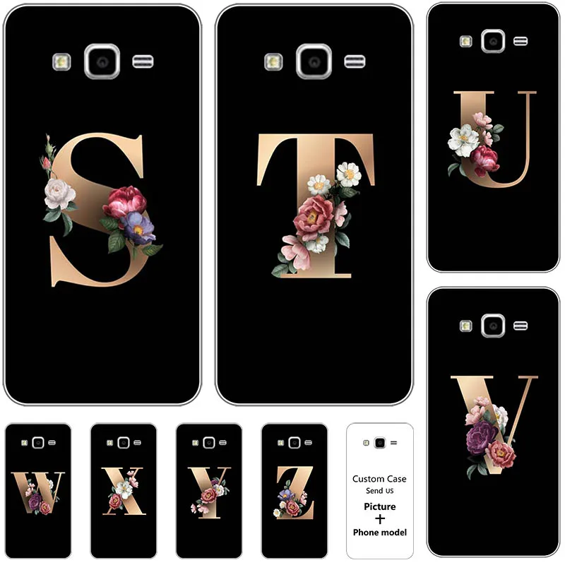 Цветок 26 английская буква пользовательский начальный чехол для Samsung Galaxy Core Prime G360