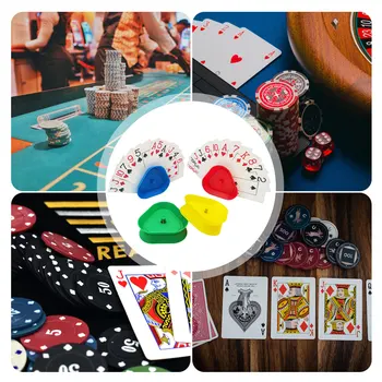 4pcs/set Hands-Free Poker Rack Poker Seat Playing Card Holders Poker Stand Seat Lazy Poker Base Game Organizes Hands Easy Play 6