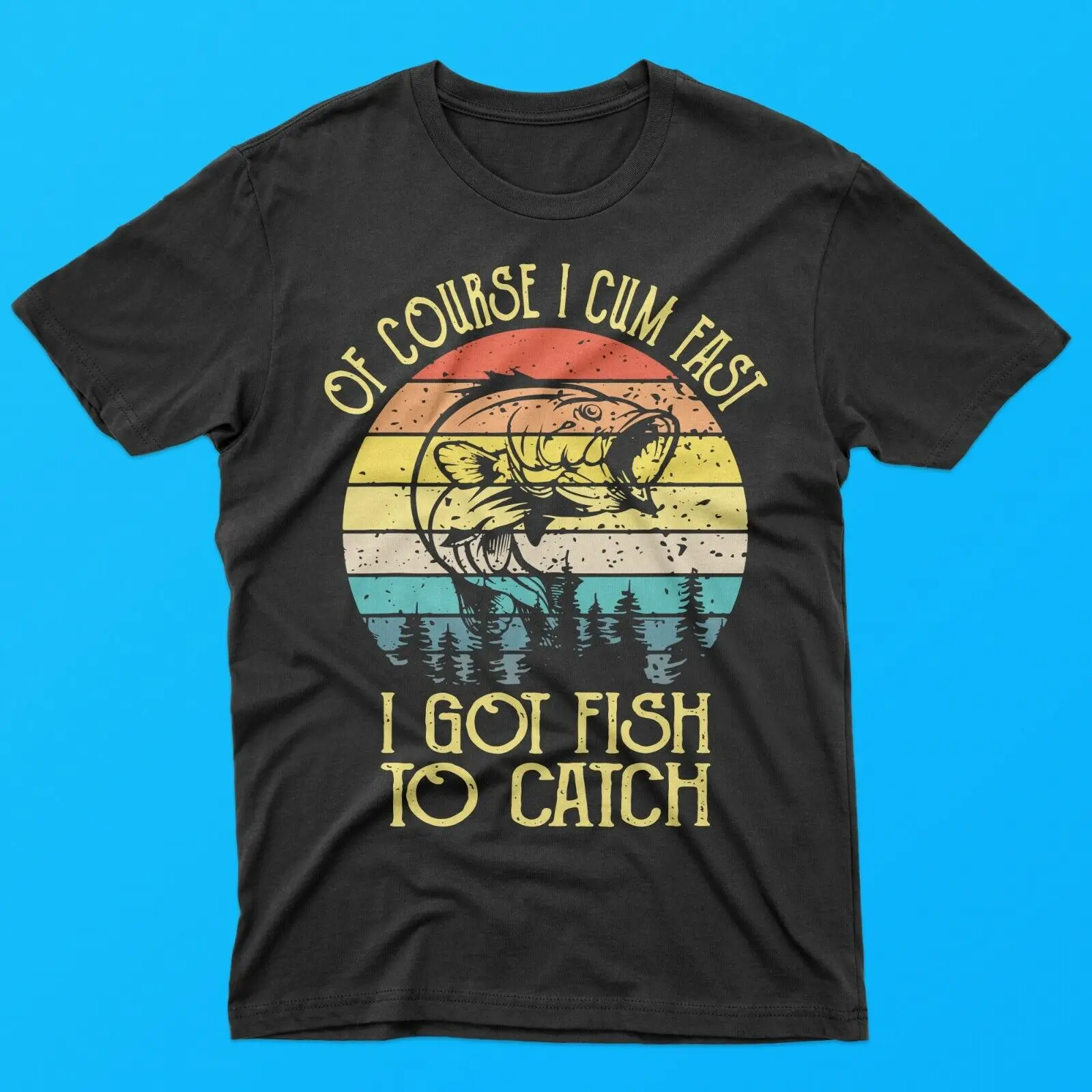 Конечно я быстро получил рыбу чтобы поймать мужская летняя хлопковая Футболка с