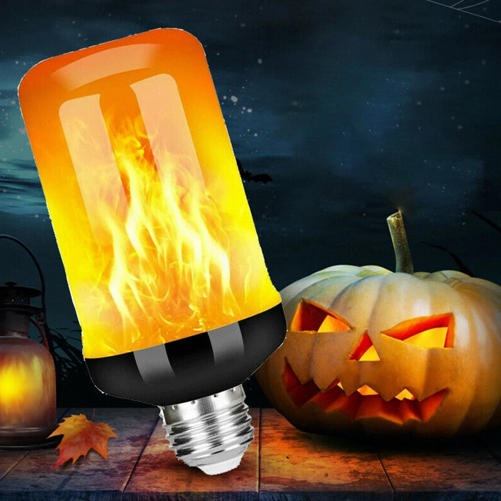 E27 пламенная лампа 4 режима светодиодный эффект пламени светильник лампочка AC85-265V