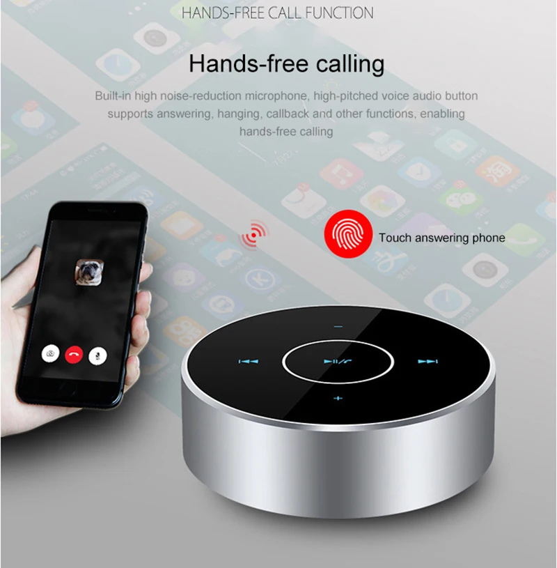 

EasyLIFEWonderful Quality Convenient Wireless Bluetooth Mini Sound Card Touch Screen Subwoofer Mini Cannon KZ030