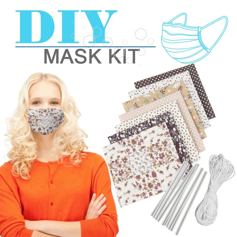 3 слоя ткани DIY самодельная маска Пыленепроницаемая Электростатическая