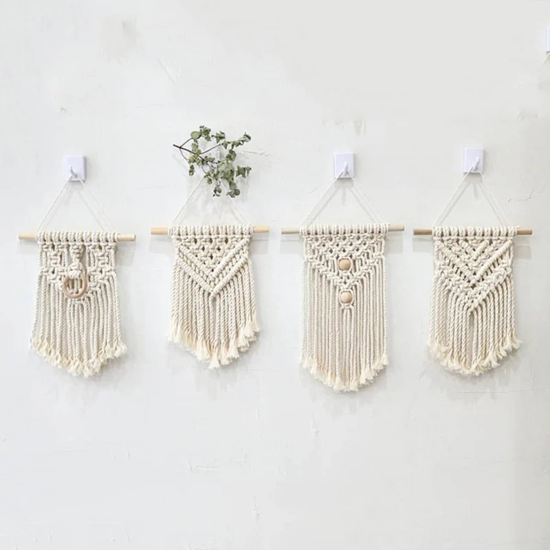 Настенный гобелен в скандинавском стиле макраме ручная работа хлопковый