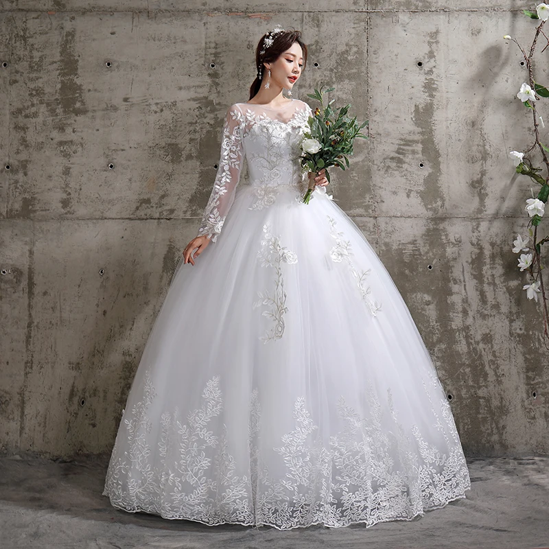 Wedding Dress 2022 New Birde Long Sleeve Ball Gown Luxury Lace Wedding Dresses Vestido De Noiva Robe De Mariee Plus Size 3 Wedding Dress 2022 New Birde Long Sleeve Ball Gown Luxury Lace Wedding Dresses Vestido De Noiva Robe De Mariee Plus Size 3
