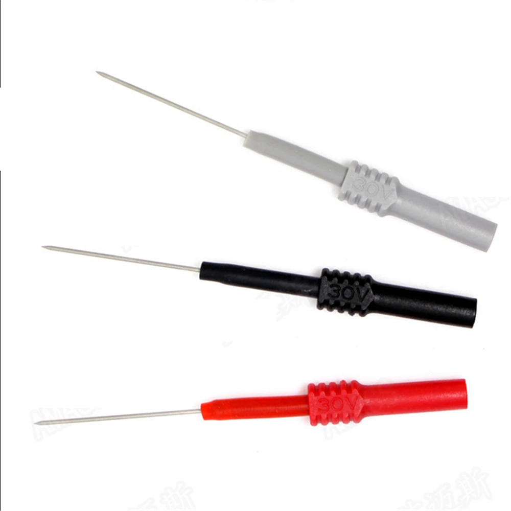 Cleqee P5009 10 шт Мягкий ПВХ изоляция пирсинг иглы Неразрушающий мультиметр тестовые