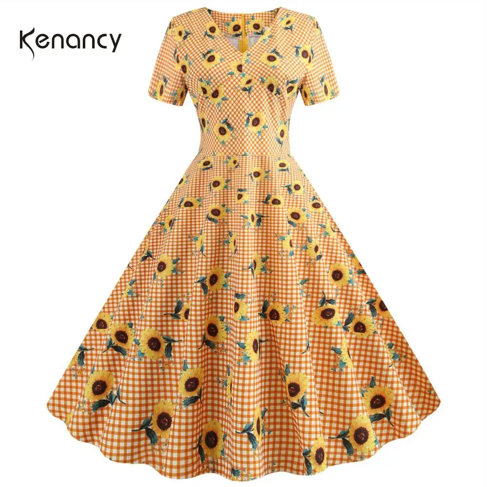 Женское винтажное платье в полоску с V образным вырезом и коротким