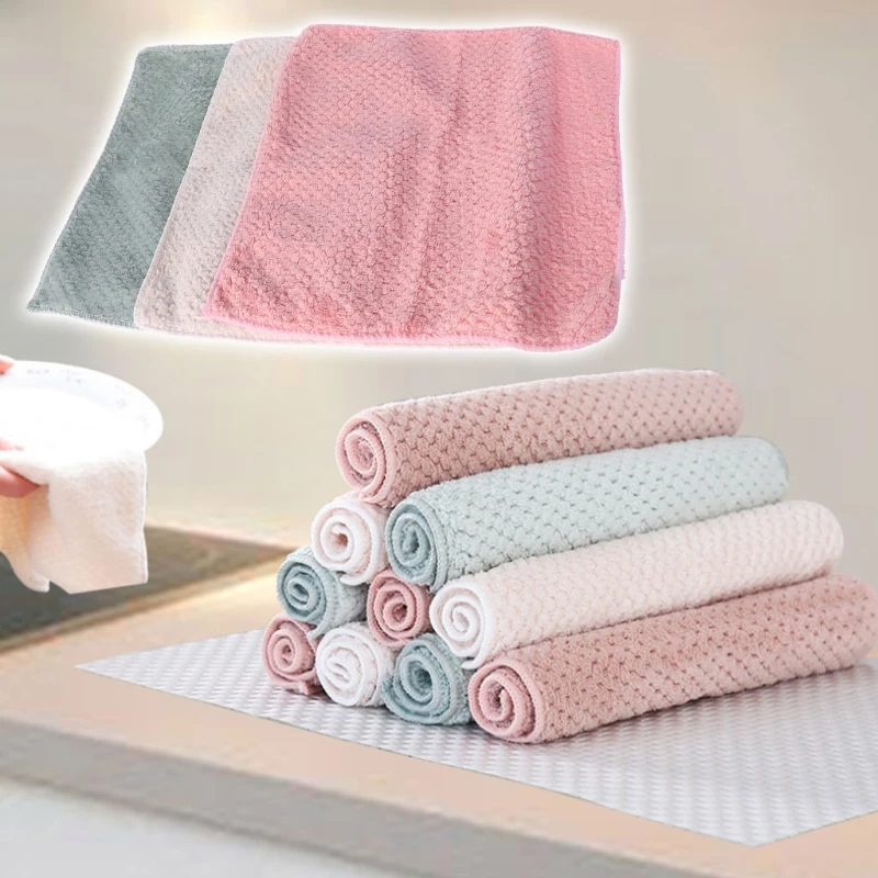 Новинка 2021 квадратное кухонное полотенце из микрофибры для мытья посуды