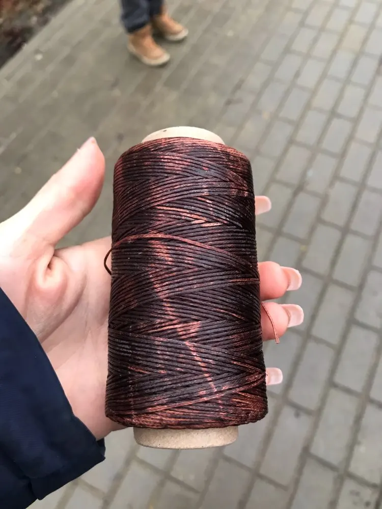 Швейная вощеная нить 150D 1 мм Ручная строчка шнур для кожи DIY ремесло инструмент 260 м DIY ремесленные изделия из кожи