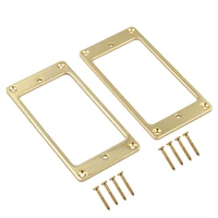 2pcs humbucker pickup ring frame electric guitar humbucker pickup frame mounting ring wscrews metal gold for electric guitar