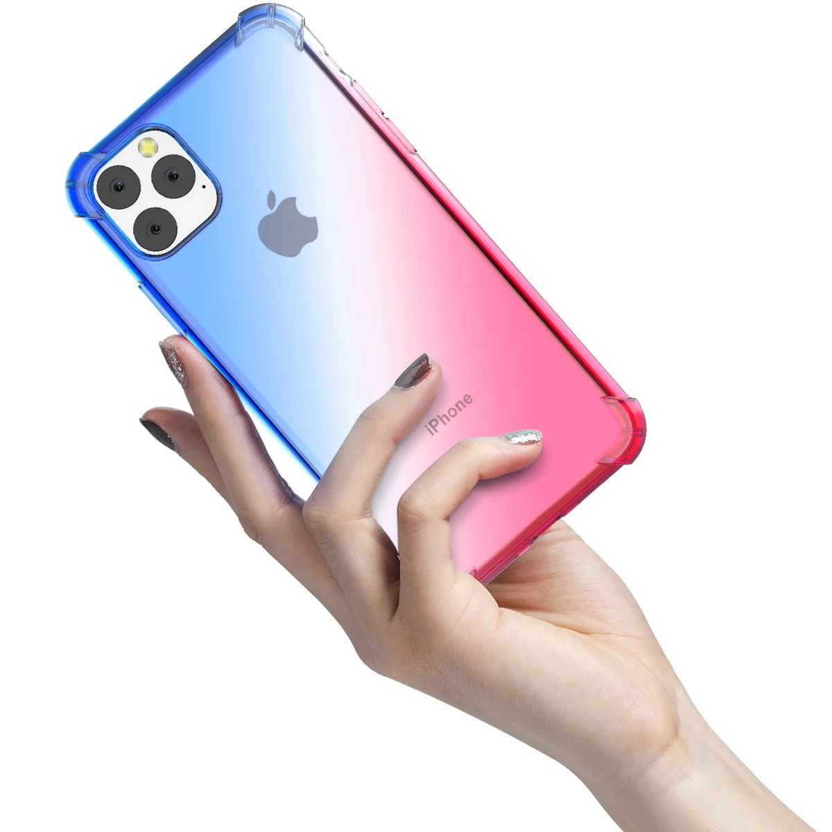 Для iPhone 11 Pro Чехол Мягкий силиконовый градиентный цвет ТПУ противоударный