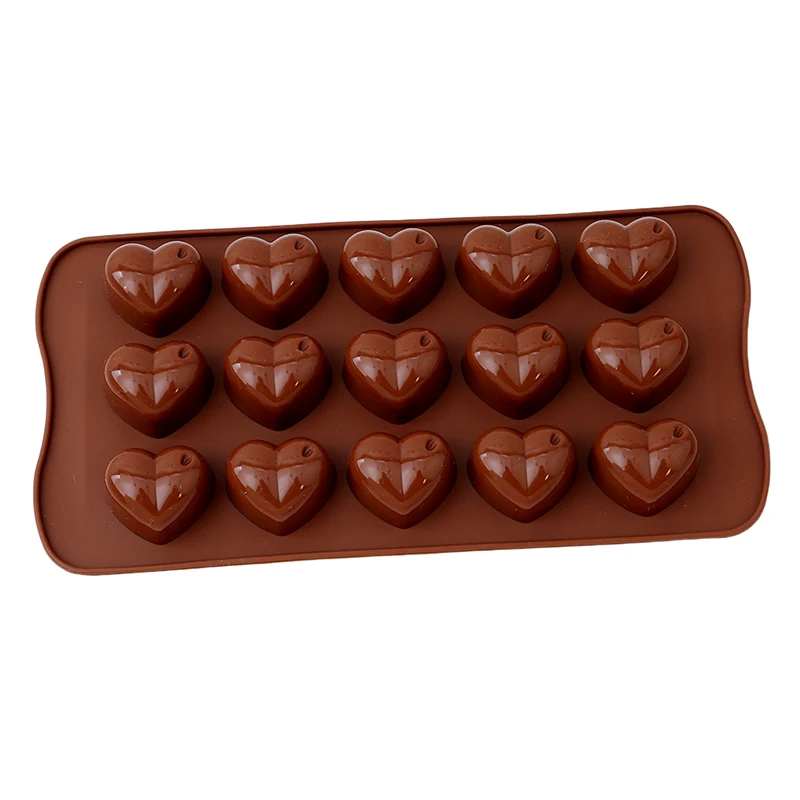 

3D DIY Heart Form Silicone Mold Ice Chocolate Soap Fondant Candy Jelly Pastry Bar Soap Moulds Kitchen Baking Cake Mold