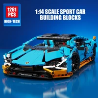 high tech series 1261pcs lamborghinised super racing car model building blocks technical diy sport car bricks toys for kid gifts