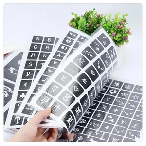 635 шт. Аэрограф краска для тела трафареты для аэрографа воздушный пистолет косметика составляют временные татуировки хна шаблоны Pinkiou татуировки