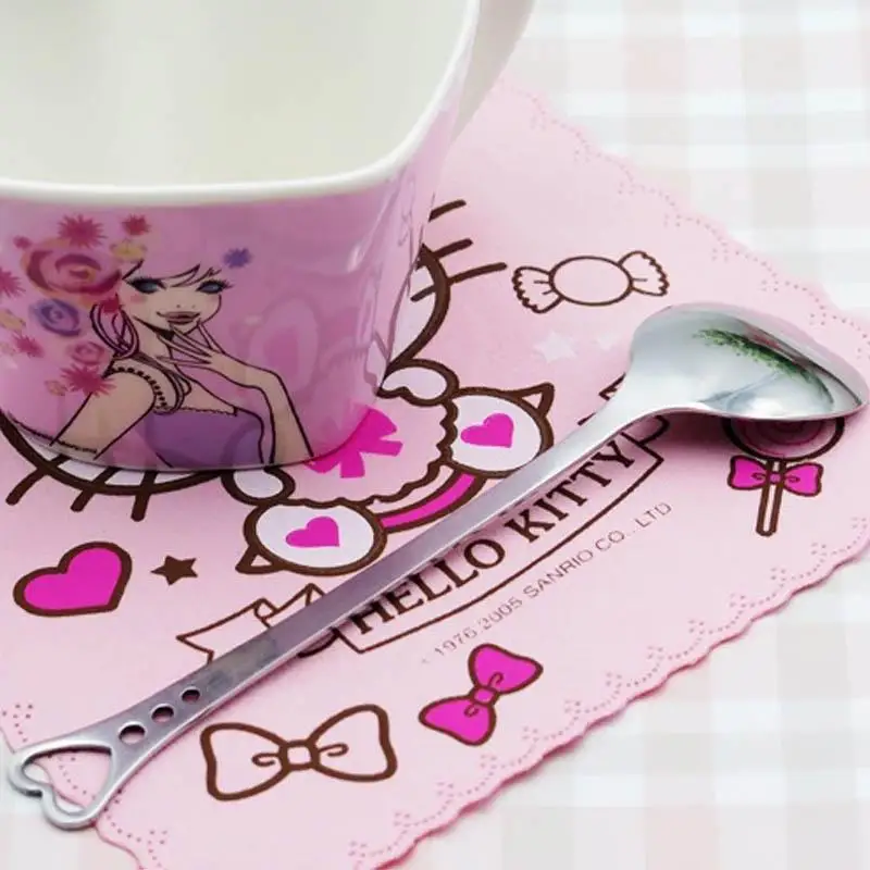 10 шт. Нержавеющая сталь сердце Форма Кофе ложки кухонные принадлежности десерт