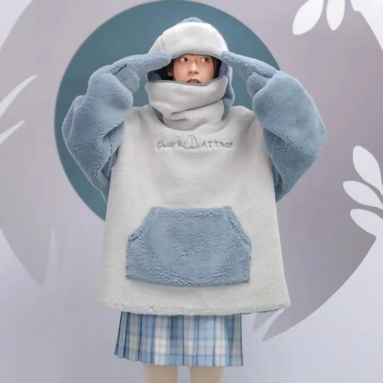 

Толстовка унисекс с капюшоном и рукавом оверсайз, свитшот с карманами, носимые Толстовки, женские толстовки