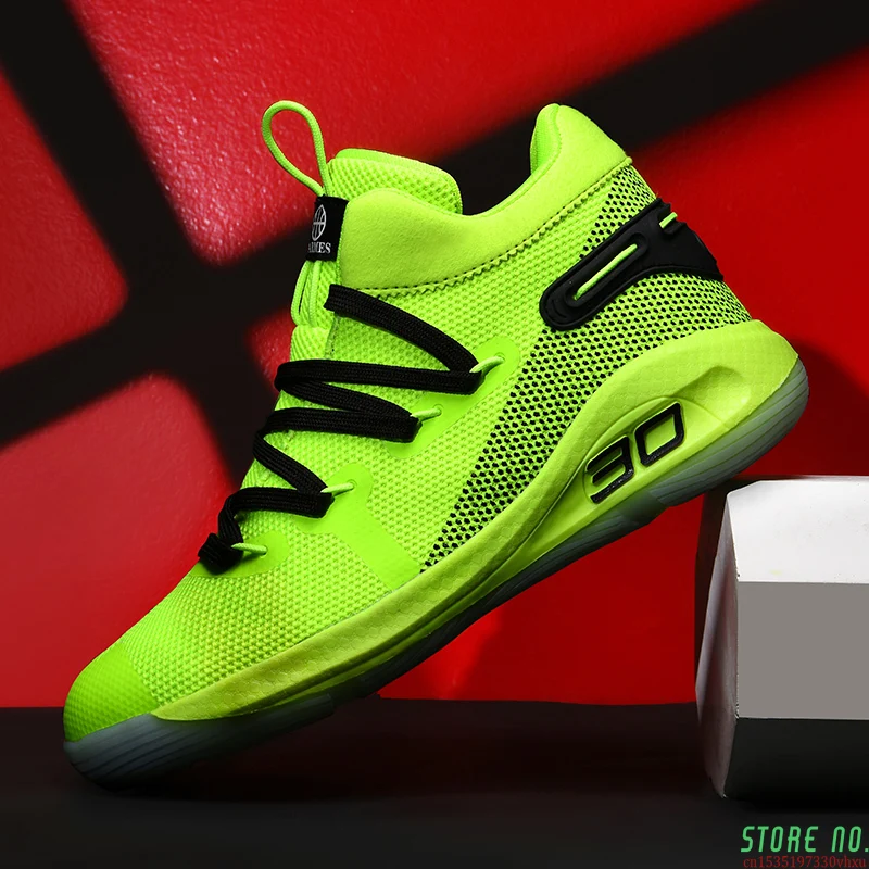 

2020 New High-top Basketball Shoes Men's Cushioning Light Basketball Sneakers Male Breathable Outdoor Sports Shoes