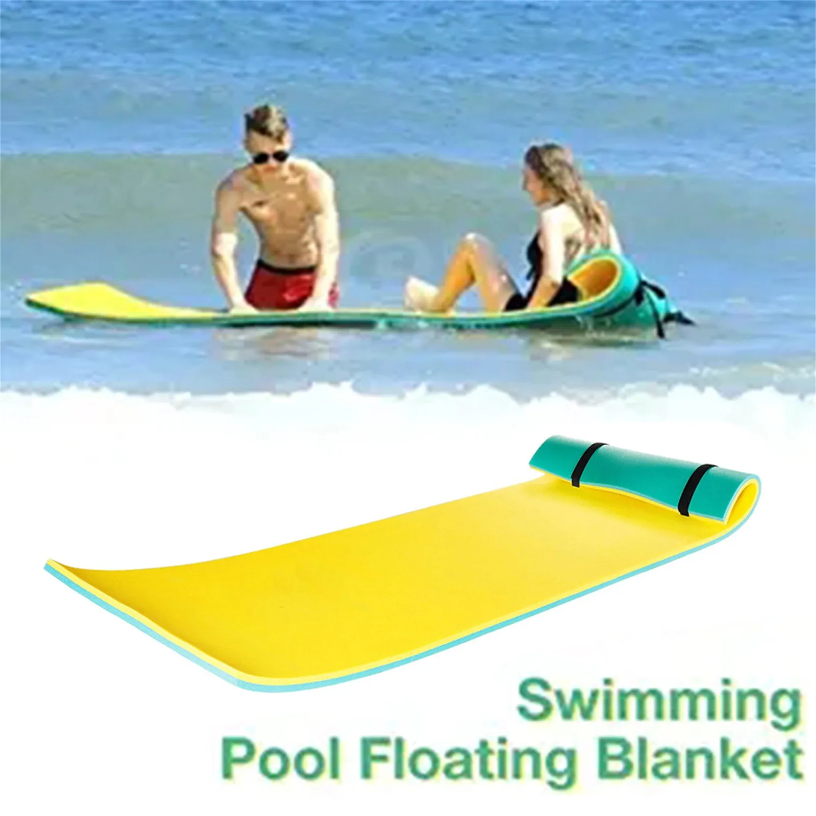 

Floating Water Pad Mat Tear-resistant 2-layer XPE Roll-up Floating Island Pool Lake Ocean Swimming Pool Floating Pad float mat