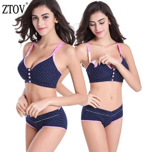 ZTOV Материнства Кормящих Белье Бюстгальтер + трусики установить предотвратить провисание Спортивный бюстгальтер для беременных женщин Беременность Грудное Вскармливание Одежда