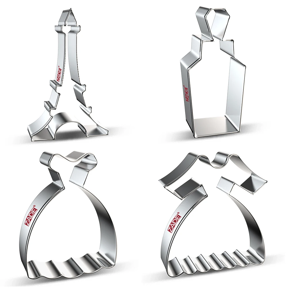 

ZADE Valentine Princess Dress Cookie Cutters For Fondant Baking Wedding Cookie Cutter - Stainless Steel