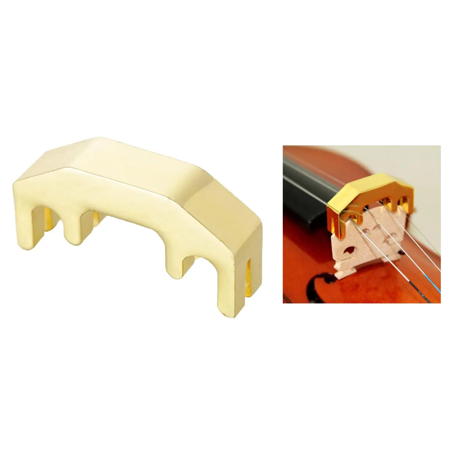 

Metal Violin Mute Silencer for 4/4 Full Size Violin Practice Accessories Tool Durable Four-prong Mute Heavy Violin Silencer