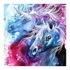 Цветной Единорог Алмазная картина круглая полная дрель Nouveaute DIY мозаика вышивка 5D Вышивка крестиком Мифические животные узор