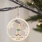 Искусственное украшение для вечеринки, деревянные персонализированные подвески в виде рождественской елки, подарки, детские игрушки, Бытовые аксессуары