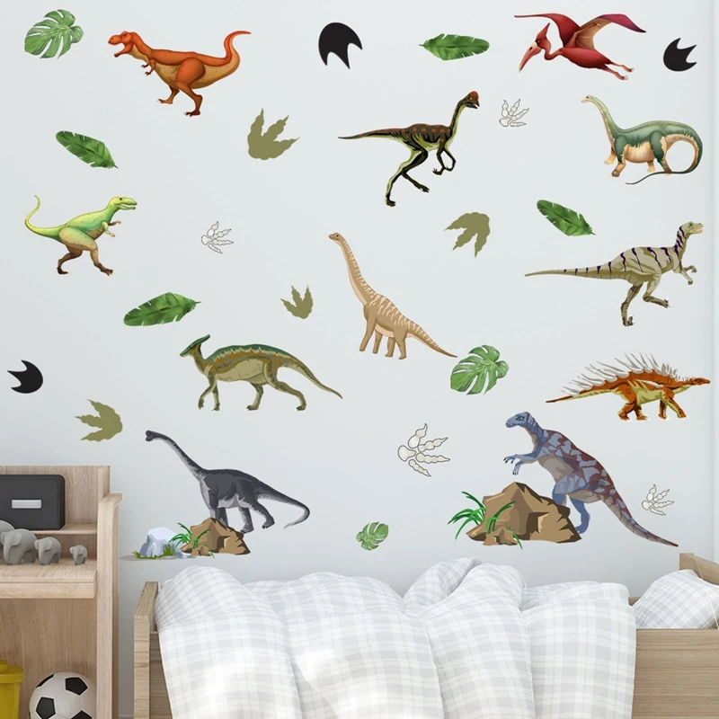 

2021 NEW Dinosaur Wall Stickers Bedroom Home Decor Living Room Decoration Accessories Boy Gift HQ Wall Decal Mural Dropshipping