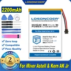 100% Оригинальный LOSONCOER Новый 2200 мАч 404564 Аккумулятор для iRiver Astell  Kern AK JR MP3 MP4 AK jr HIFI плеер аккумуляторы