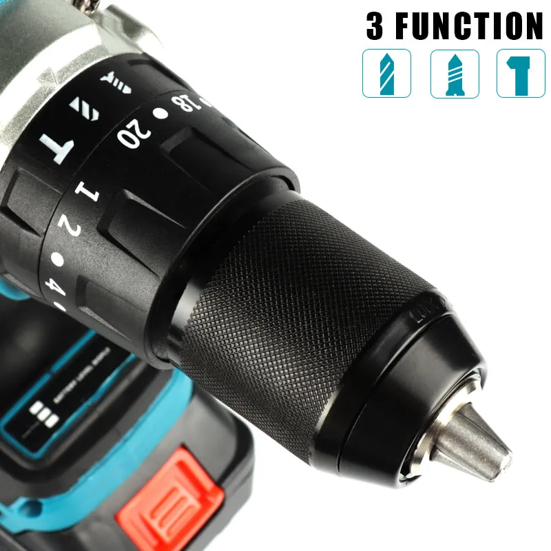 2 Speed Brushless Screwdriver 21V Ice Fishing Electric Cordless 4000 Mah Impact Drill Tools Power For Makita 18V Lithium Battery |