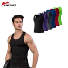 Для Мужчин's пробежки жилет сжатия тренажерный зал топы Slimfit быстросохнущая взвешивания фуфайки Спортивные жилетки майка для бега рубашки размера плюс база Слои