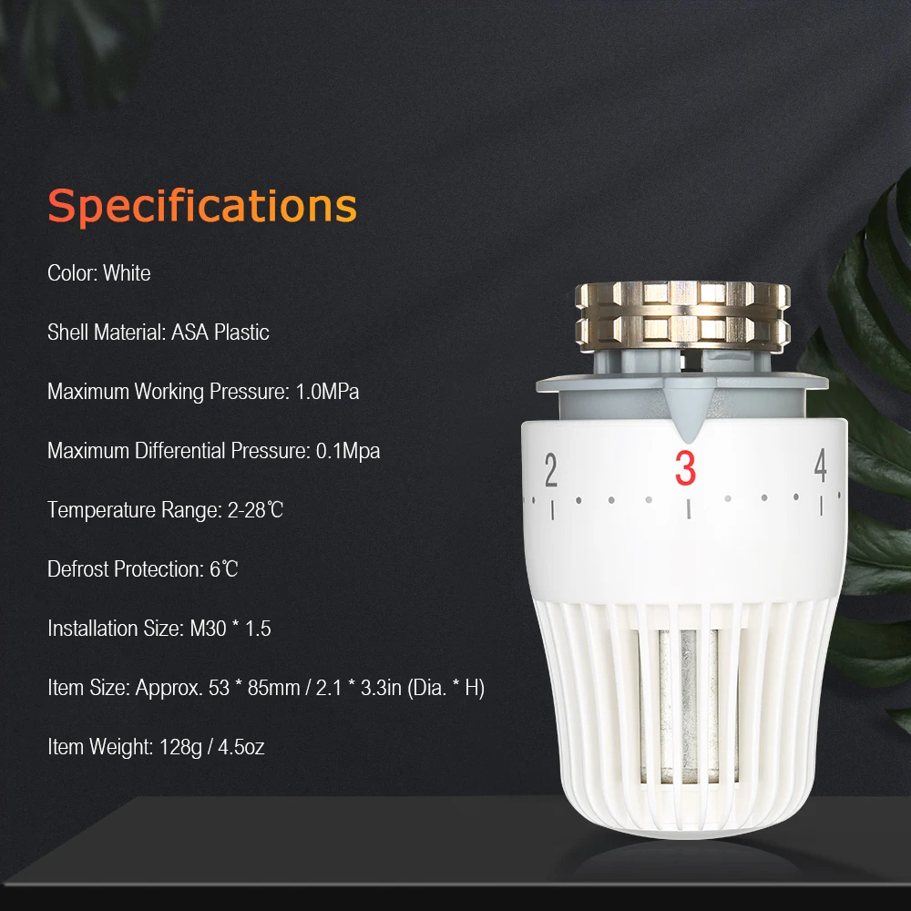 Термостатический радиаторный постоянная клапана Контроль температуры